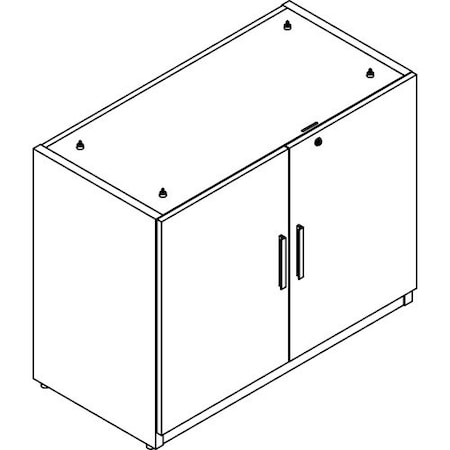 Groupe Lacasse Bookcase, Modular, w/ Doors, 36inWx18inDx28inH, Sahara LASMNNCS1836BLR